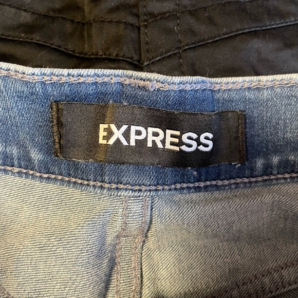 Express Blue Denim Shorts - Picture 3 of 5